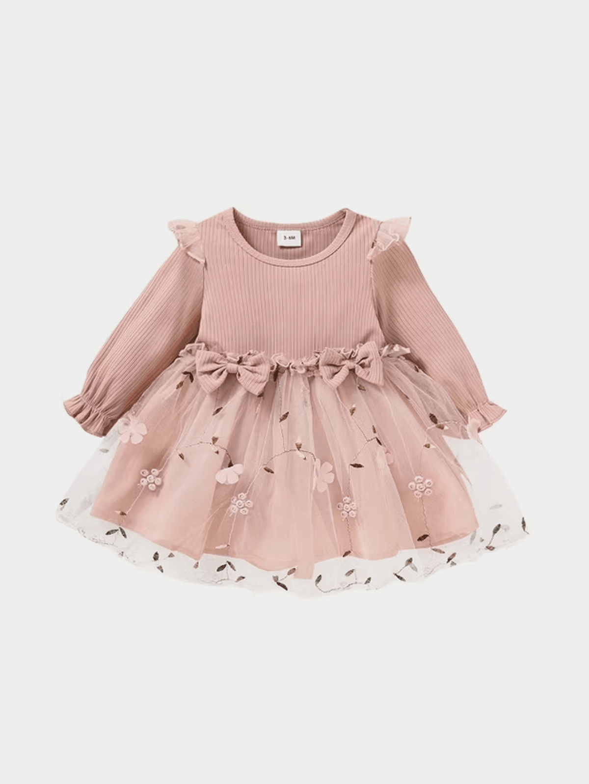 Mesh Princess Dress with Long Sleeves
